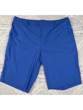 Ralph Lauren RLX Women 2 Golf Shorts Flat Front Blue Size 10 Pickleball